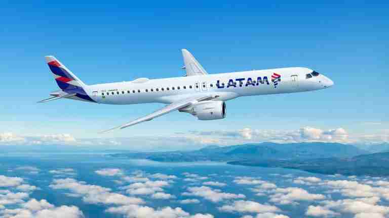 LATAM presenta la cabina de sus nuevos Embraer E195-E2 con Wi-Fi gratuito y mayor comodidad para vuelos nacionales en Brasil