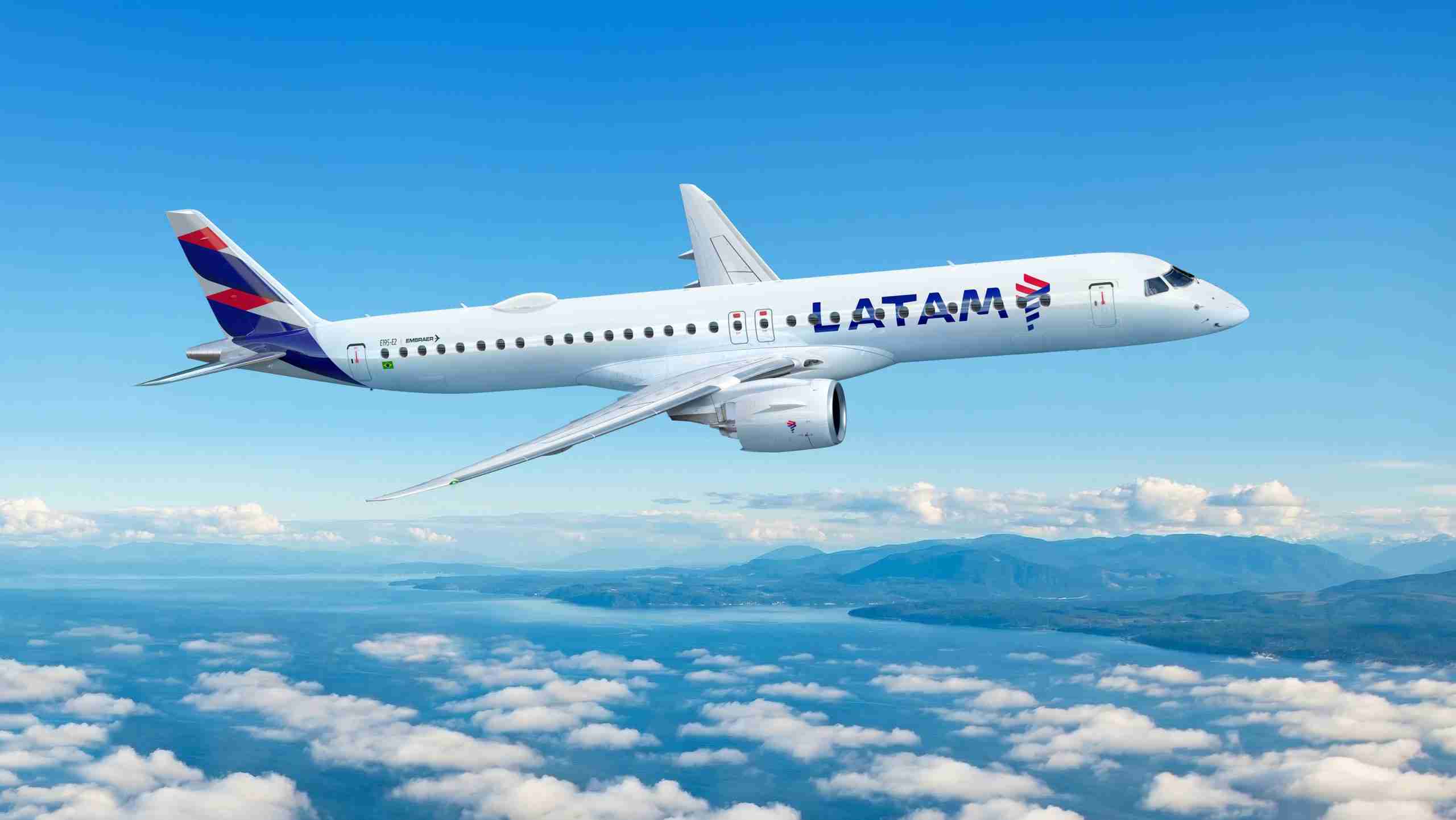 LATAM presenta la cabina de sus nuevos Embraer E195-E2 con Wi-Fi gratuito y mayor comodidad para vuelos nacionales en Brasil
