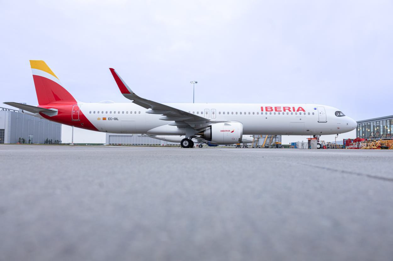 Cambio de flota: Airbus entrega el primer A321XLR a Iberia en España.