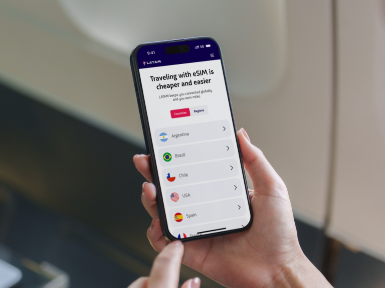 LATAM lanza eSIM para viajes internacionales: conectividad global y acumulación de millas en un solo clic